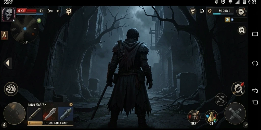 Screenshot dari gameplay menegangkan di 55RP.