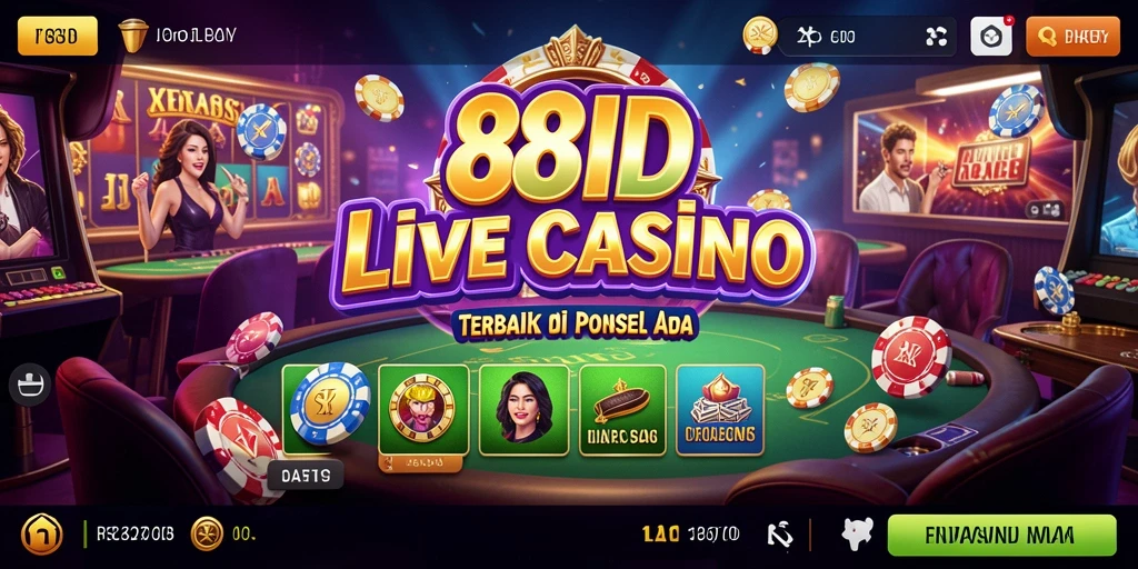 Tampilan screenshot 88ID menampilkan dealer dalam sesi Live Casino.
