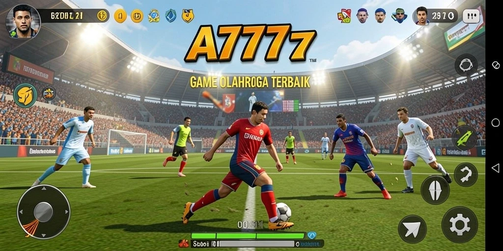 Screenshot A7777 menampilkan momen seru dalam pertandingan olahraga.
