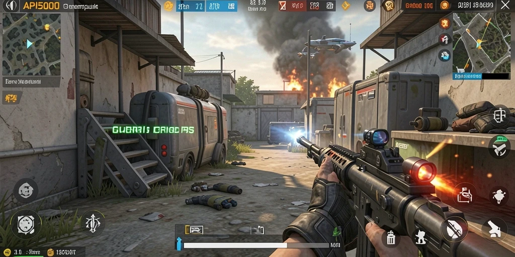 Gameplay action-packed dalam API5000 dengan grafis memukau.