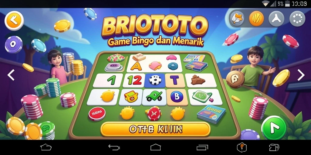 Tampilan gameplay seru di BRIOTOTO dengan berbagai pilihan Bingo.