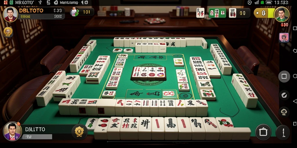 Tampilan gameplay DBLTOTO dengan grafis Mahjong yang menawan.
