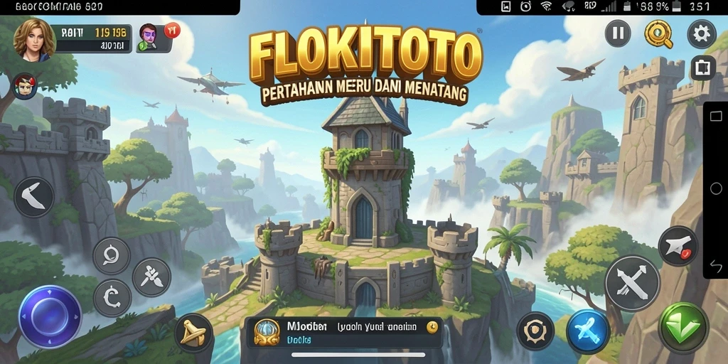Screenshot utama menampilkan gameplay menara yang strategis dan menantang.