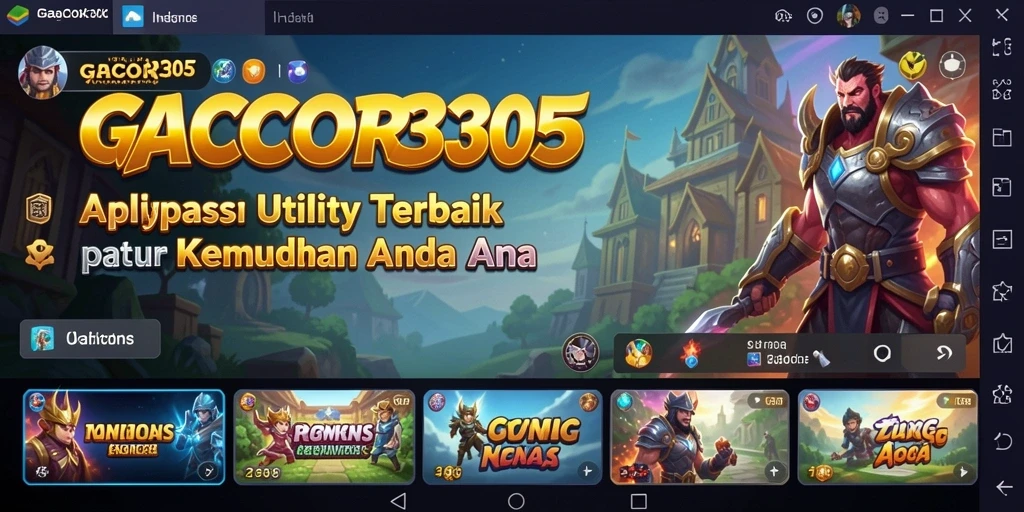 Tampilan antarmuka aplikasi GACOR305 yang intuitif dan user-friendly.