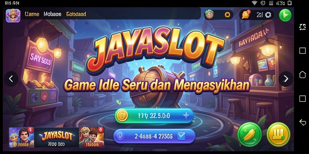 Screenshot gameplay JAYASLOT dengan slot yang menarik dan fitur Idle.
