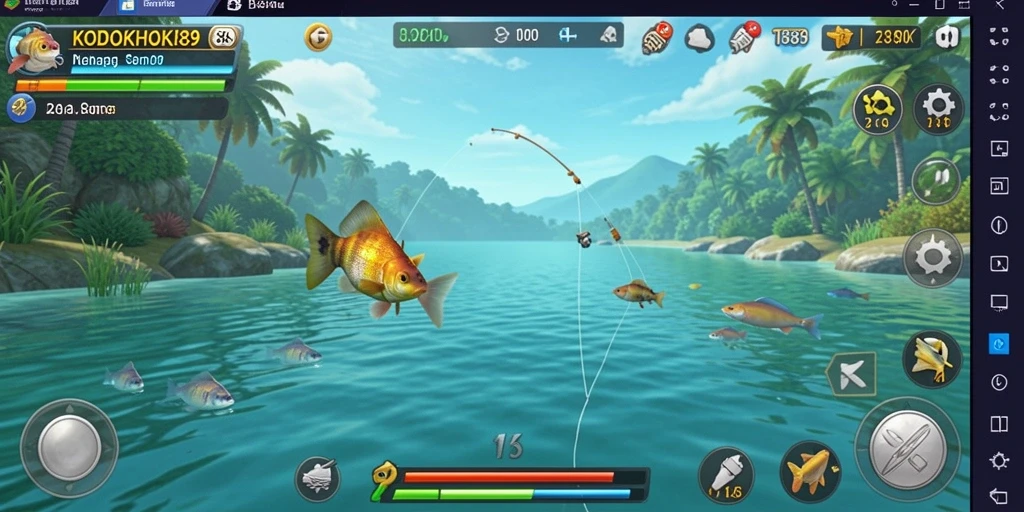 Gameplay KODOKHOKI889 dengan suasana memancing yang menenangkan.