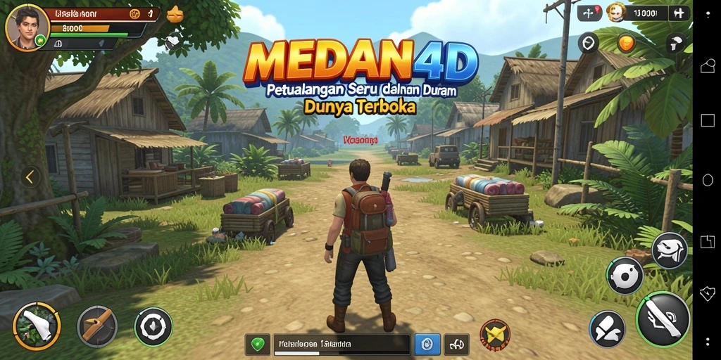 Tampilan gameplay seru di dunia terbuka MEDAN4D yang memukau.