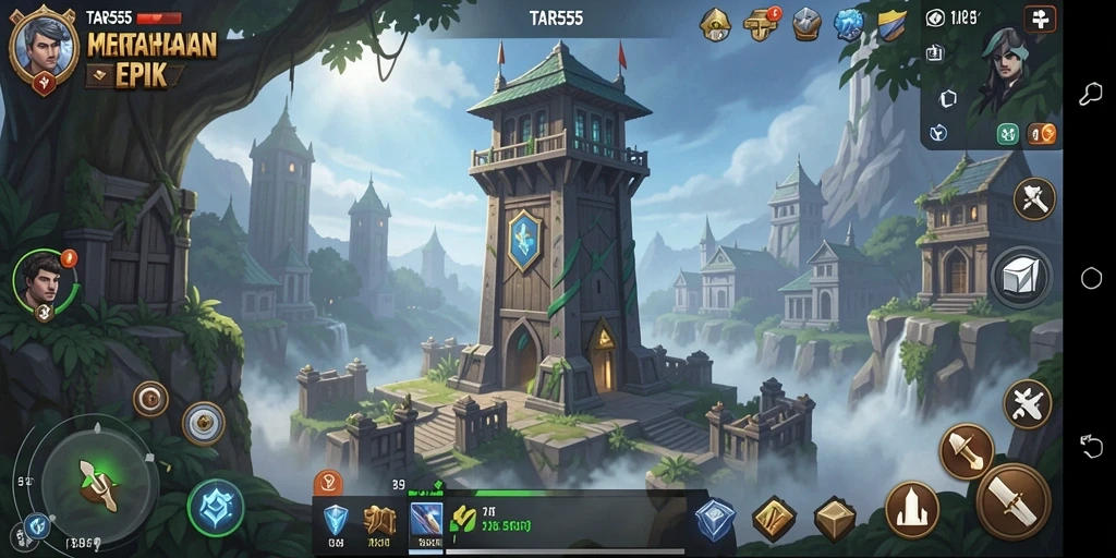 Gameplay menakjubkan TAR555 dengan pertahanan menara yang strategis.